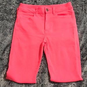 American eagle neon pink jeans